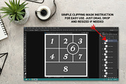 10 Square Photo Collage Templates, a Templates & Theme by DickyJiang Illustrations (Thumbnail 4 of 4)