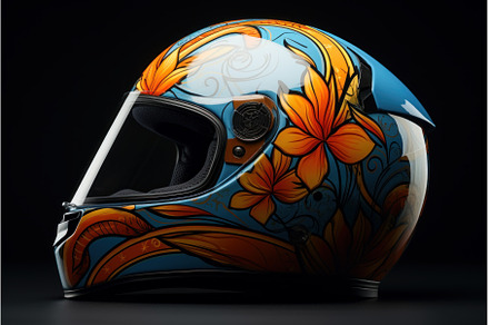 Sturdy Motorbike helmet. Generate Ai, a Sports & Recreation Photo by Ylivdesign