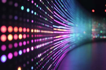 Colorful LED lights create a mesmeri, a Photo by Iftikhar Alam
