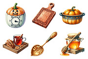 Kitchen-Themed Autumn Clipart Bundle, an Illustration by Daily.Designs (Thumbnail 4 of 5)