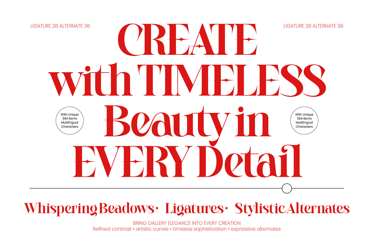 Whispering Beadows Modern Serif, a Serif Font by timelesstype.co (Photo 1 of 10)