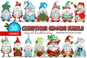 Christmas Gnomes Holiday Clipart