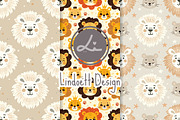 Cartoon lion with stars pattern, a Pattern Graphic by lindoet23 (Thumbnail 1 of 4)