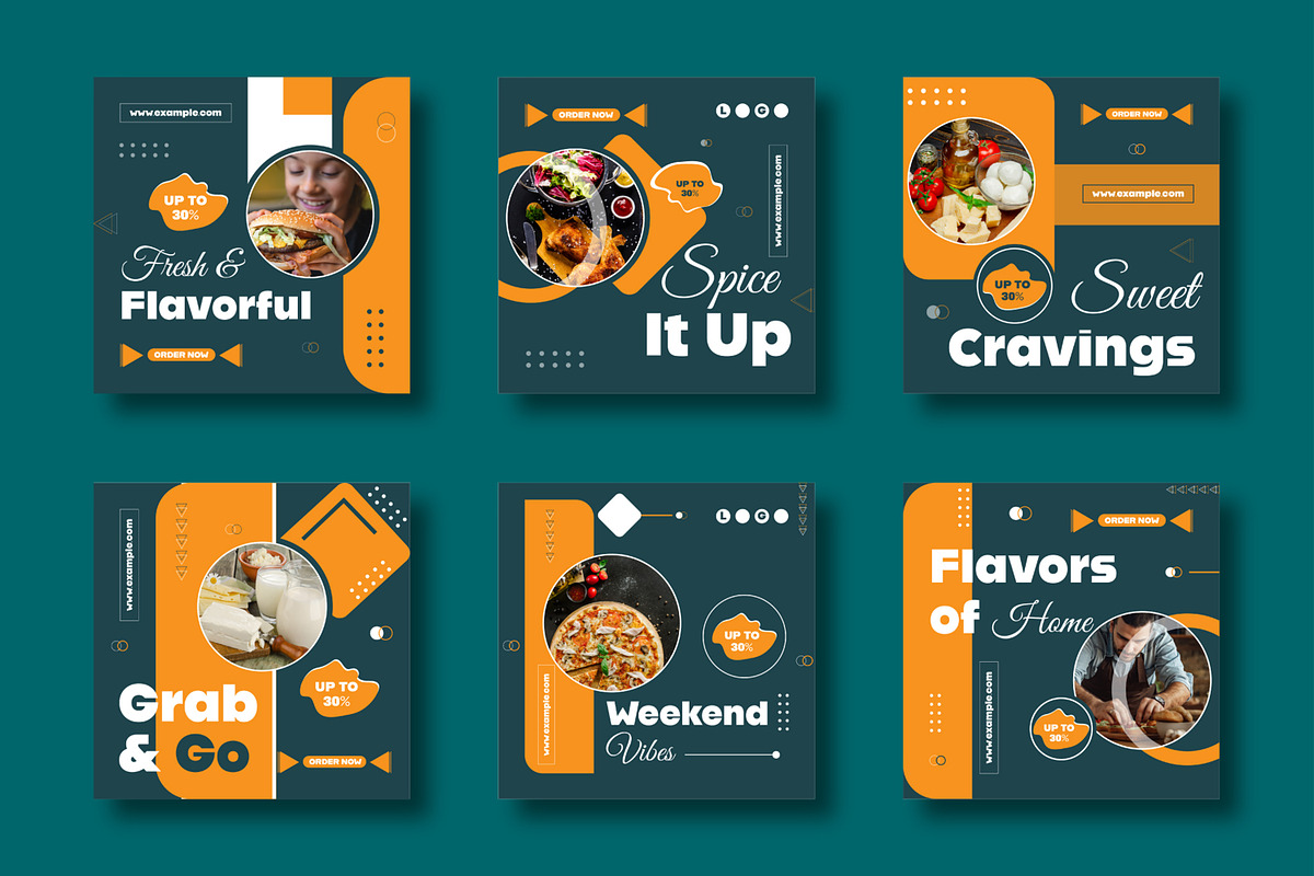 Vibrant Food Promo Social Media Post, a Social Media Template by MightyDesign (Photo 1 of 8)