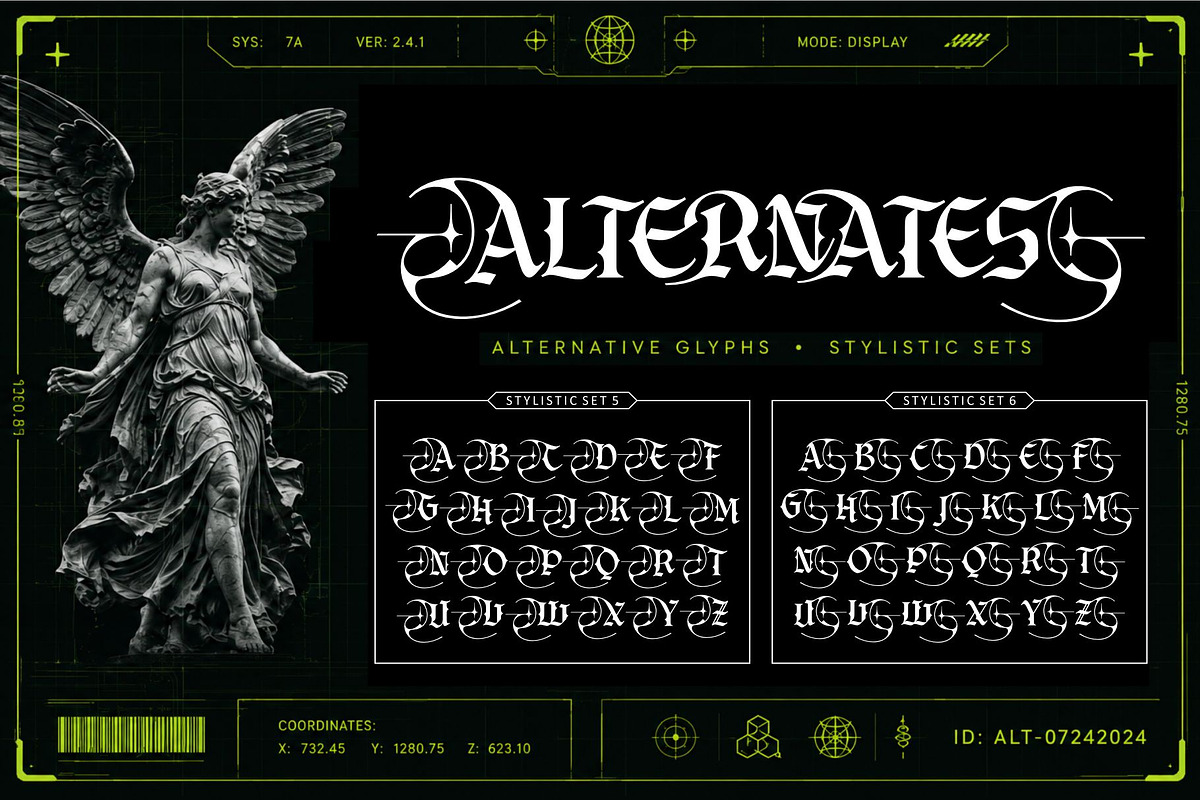 Dark Hermes Typeface, a Blackletter Font by alit design (Photo 11 of 18)