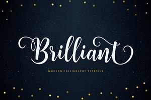 Brilliant Script, a Script Font by Unicode Studio