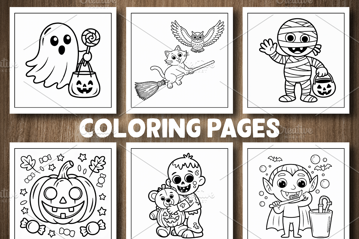 Bold And Easy Halloween Coloring, a Seasonal Illustration by Design Station (Photo 4 of 5)