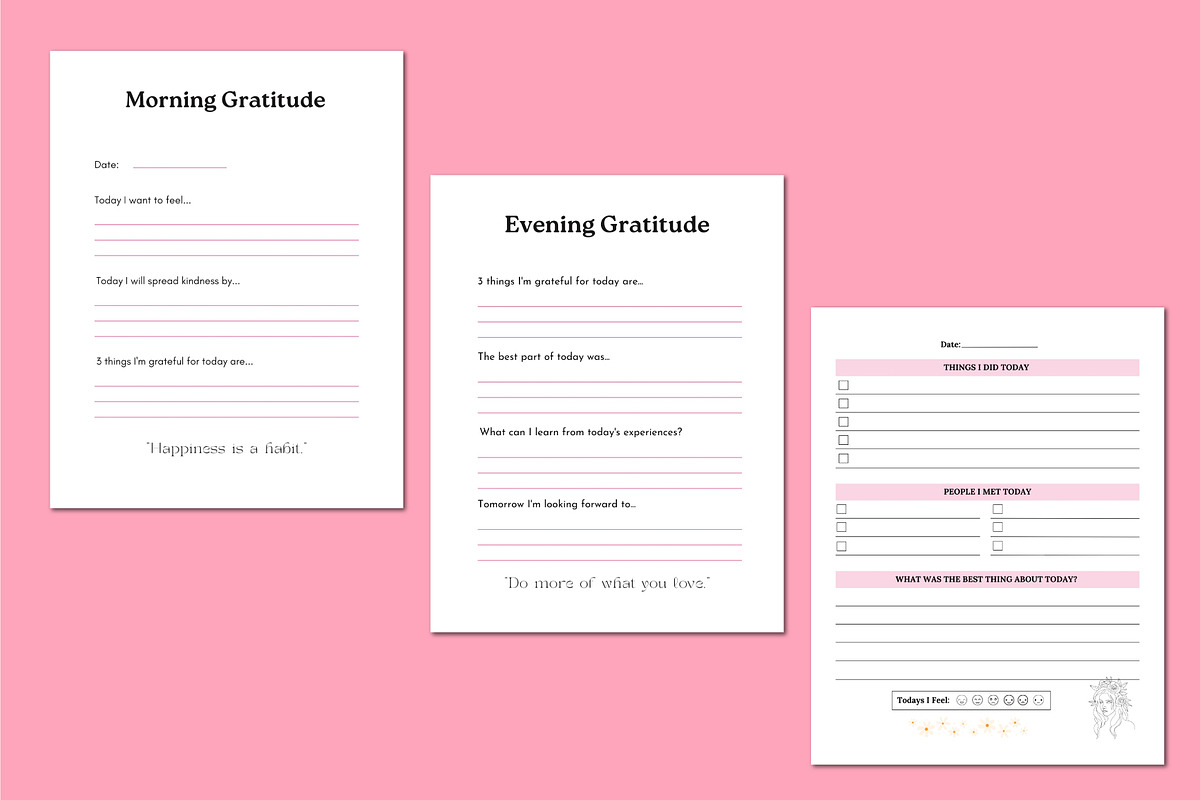 2026 Women’s Gratitude Journal, a Stationery Template by Shumaya (Photo 3 of 4)