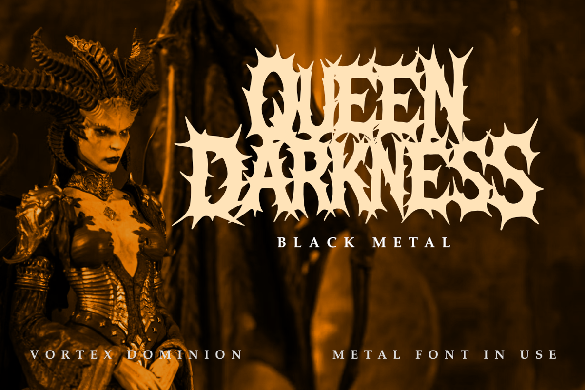 Vortex Dominion - Death Metal Font, a Blackletter Font by Masyafi Studio (Photo 2 of 9)