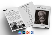 Funeral Program Template | Obituary, a Brochure Template by Designscozy (Thumbnail 1 of 8)