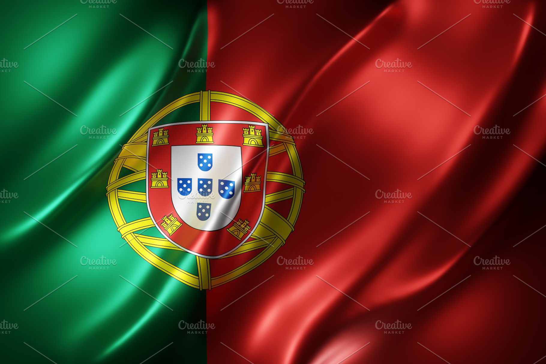 Portugal 3d flag, an Abstract Photo by De todo un poco