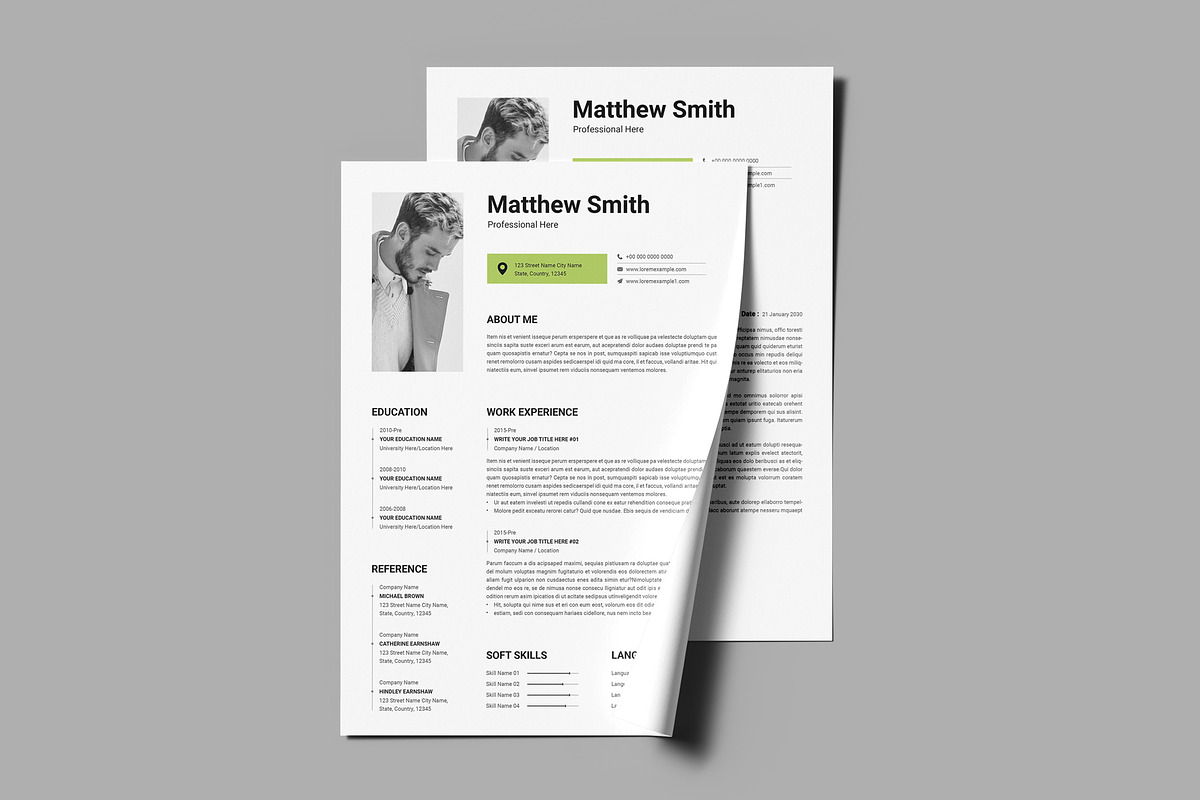 Modern Executive Resume Template, a Resume Template by PixelStudio (Photo 4 of 5)