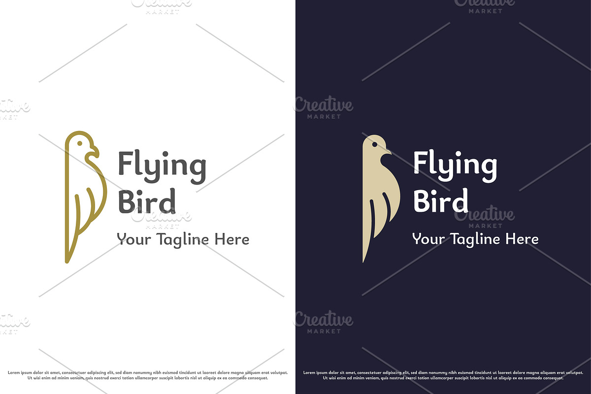 Flying Bird Logo Design Illustration, a Branding & Logo Template by Morvana Crew