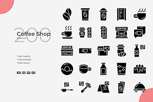 Coffee Cup Solid Icons