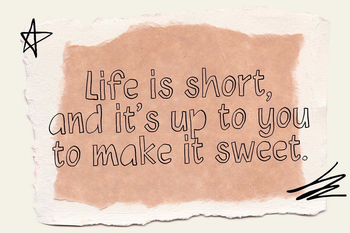 HOLLOW VIBES CUTE QUIRKY FONT, a Handwritten Font by Nonceni (Photo 5 of 11)