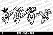 Mascot of a cheerful carrot, a Food Illustration by Vectorhight (Thumbnail 1 of 3)