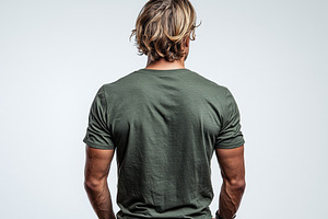 Young man with long hair wearing a g, a Photo by Tanuart