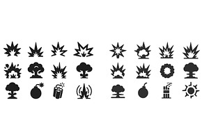 Explosive graphic symbols, a Technology Illustration by ZinetroN