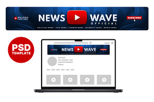News YouTube Banner Template