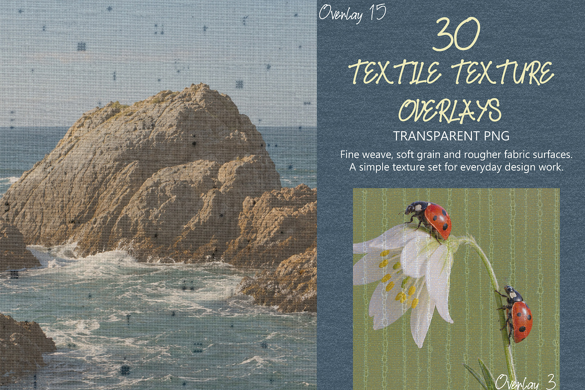 30 Textile Texture Overlays PNG, a Texture Graphic by DreamoraArt (Photo 1 of 15)