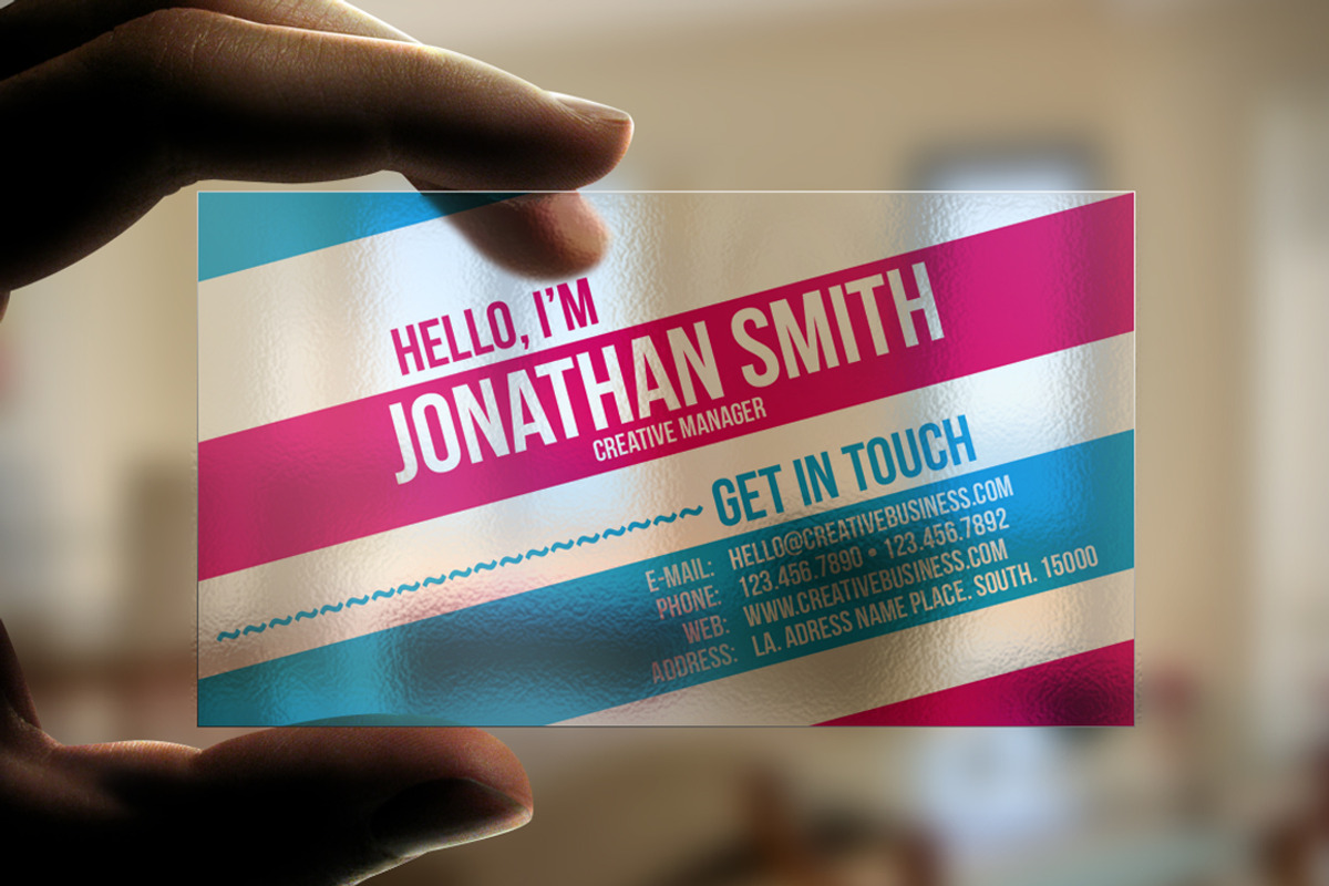 Transparent Plastic Business Card, a Business Card Template by artnook (Photo 3 of 3)