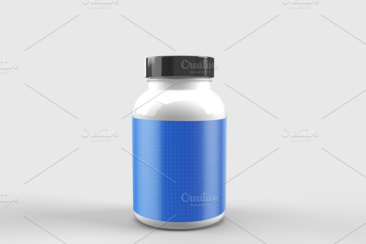 White Pills Bottle Mockup Set, a Cups & Container Mockup by DigiArt (Photo 10 of 10)