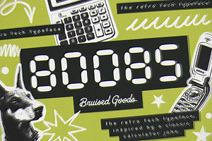 80085, a Sans Serif Font by Bruised Goods