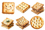 Cracker Watercolor Clipart, an Illustration by Designworld (Thumbnail 3 of 7)