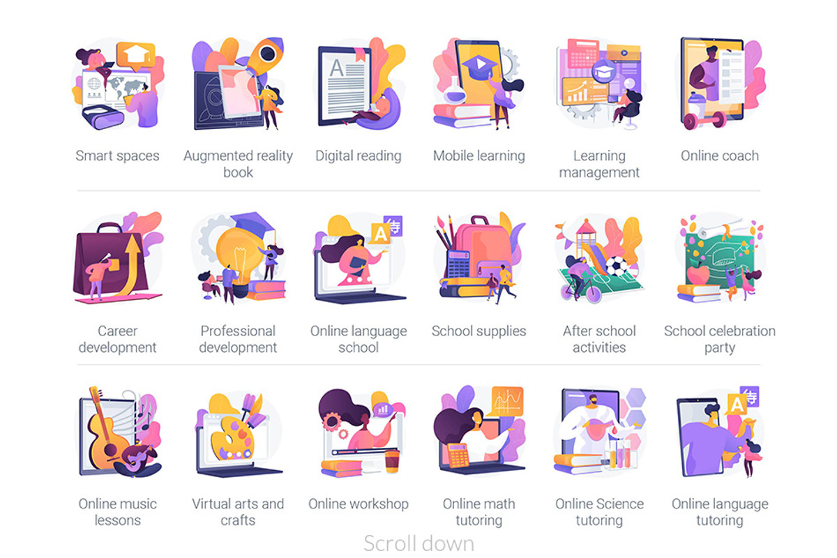 60 Education illustrations for UI, a Templates & Theme by Visual Generation (Photo 4 of 5)
