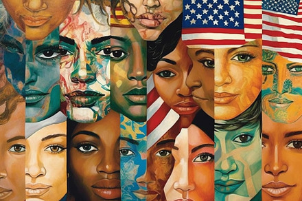 art illustration of American people with diversity ethnicity and, a Person Illustration by Masson Simon