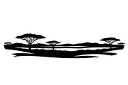 Abstract Savanna Scenery Silhouette, a Graphic by Artivon (Thumbnail 12 of 13)