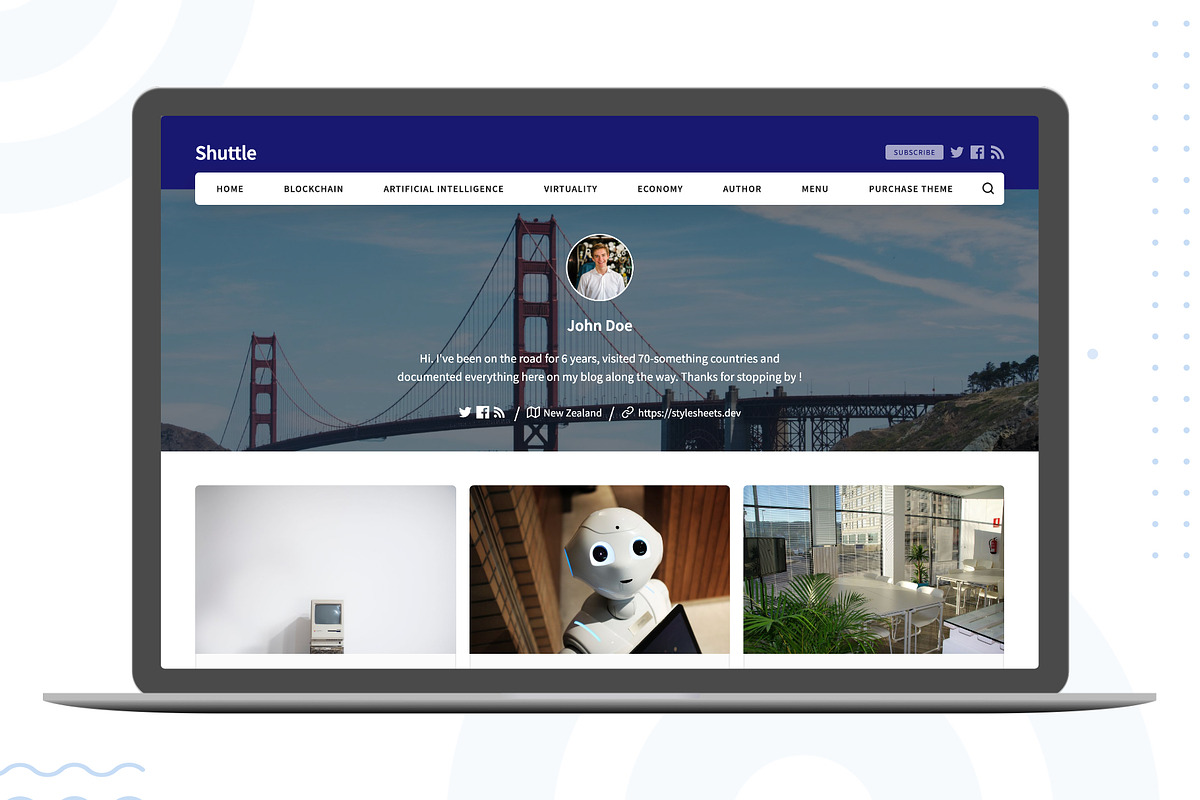 Shuttle – Ghost Theme, a Websites & App Template by Stylesheets.dev (Photo 5 of 6)