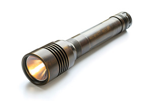 lit meatal flashlight, generative AI, a Photo by Nito