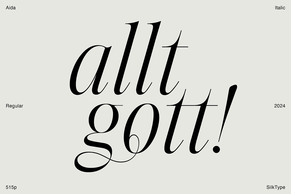 Aida | 10 Font Ligature Serif, a Font by Silktype (Photo 4 of 20)