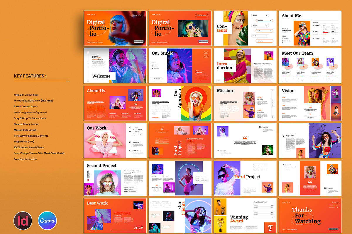 Digital Portfolio Presentation, a Presentation Template by Spark_Creative (Photo 9 of 9)