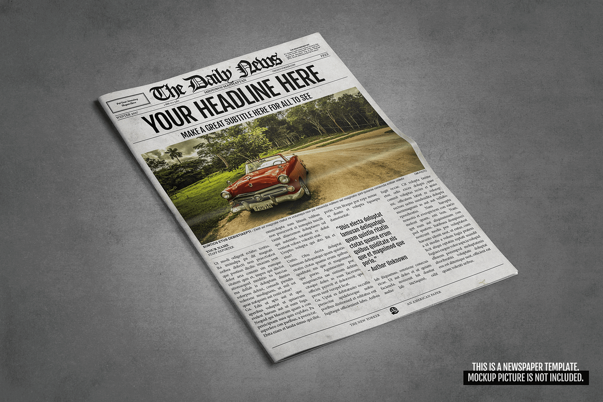 2x1 Page Newspaper Template Indesign, a Flyer Template by Newspaper Templates (Photo 2 of 5)