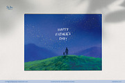 Mountain & Stars - Father's Day Card, a Card Template by SabaIslam.Studio (Thumbnail 2 of 3)