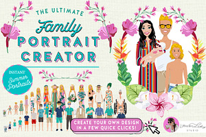 Portrait Creator Family Summer Beach