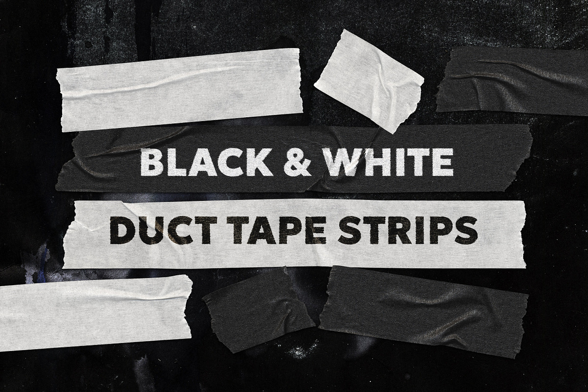 Black & White Duct Tape Strips PNG, an Object Graphic by BORT GRAPHIC (Photo 1 of 7)