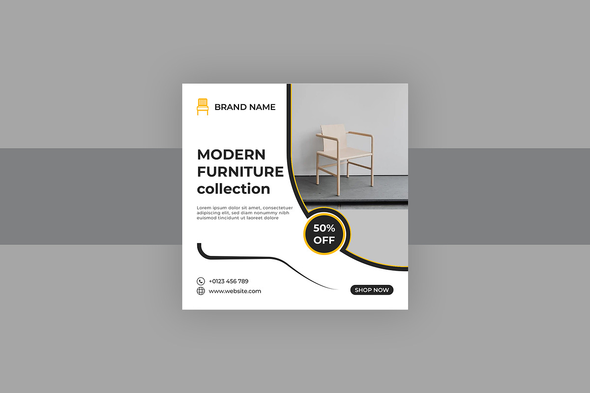 Modern Furniture Sale Social Media, a Social Media Template by Lakhan1998 (Photo 3 of 3)