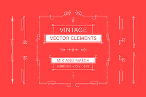 Vintage Vector Elements & Dividers