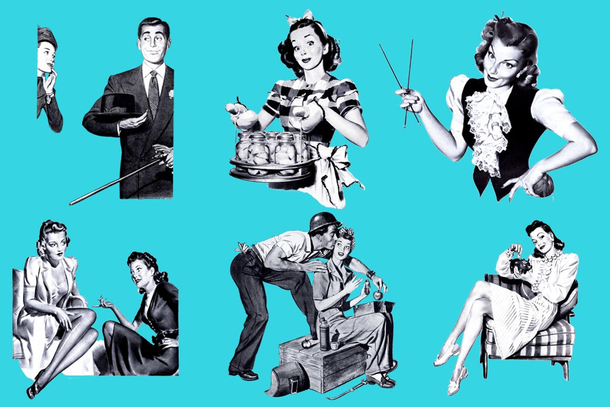 Authentic 1950s Pin-Ups High Res B&W, an Illustration by Piddix Archives (Photo 3 of 5)