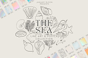 Beach, Sea & Gradient Poster Design, an Illustration by January Bloom (Thumbnail 1 of 14)