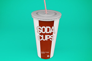 Soda Cups Mockup