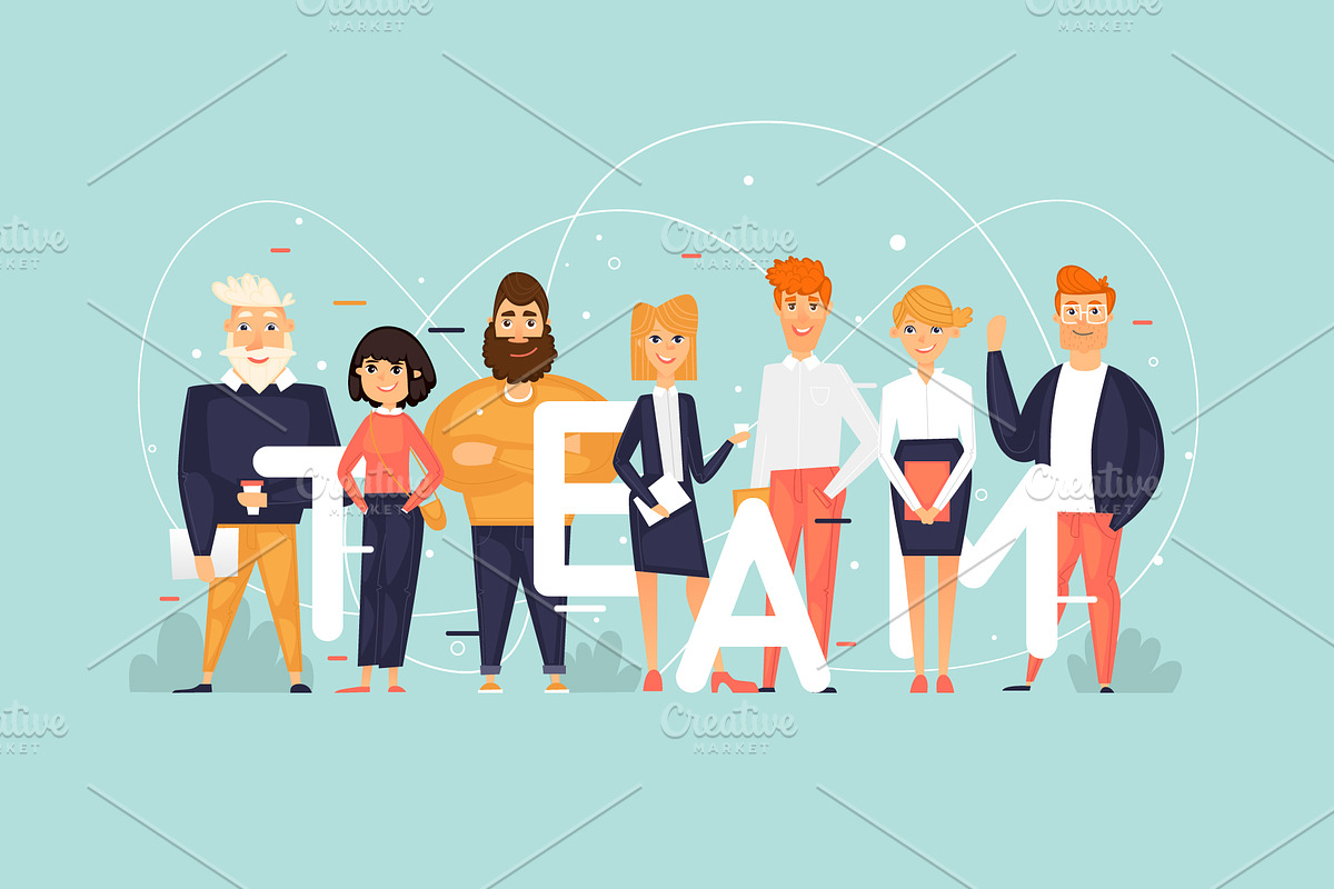 Business characters, team, about us., a Person Illustration by Podis (Photo 1 of 3)