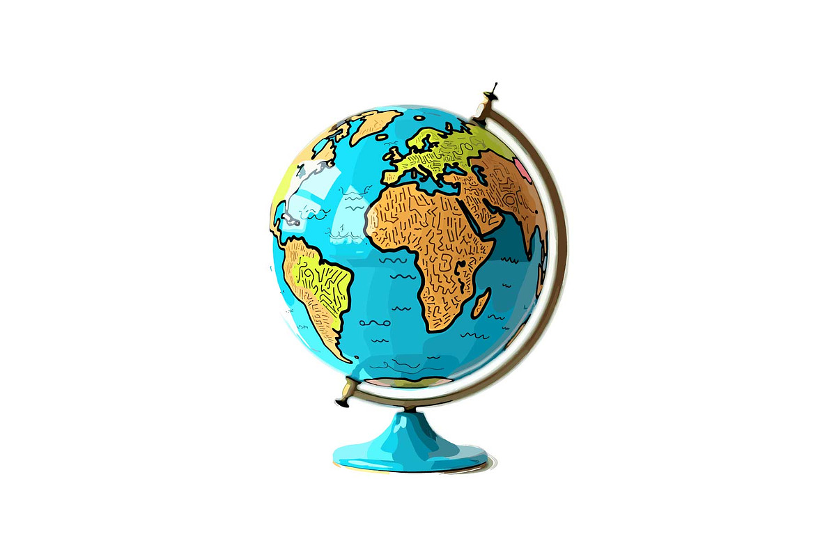 School Bus & Globe Clipart Set, an Object Graphic by Gfx_Store (Photo 11 of 13)