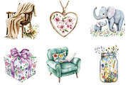 Hand-Painted Mother's Day Watercolor, a Seasonal Illustration by DreamArtGraphic (Thumbnail 2 of 4)