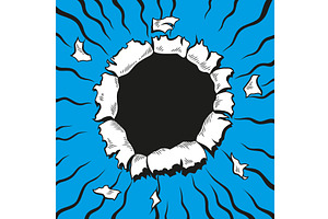 Comic book hole. Vector paper, an Illustration by Things for designers