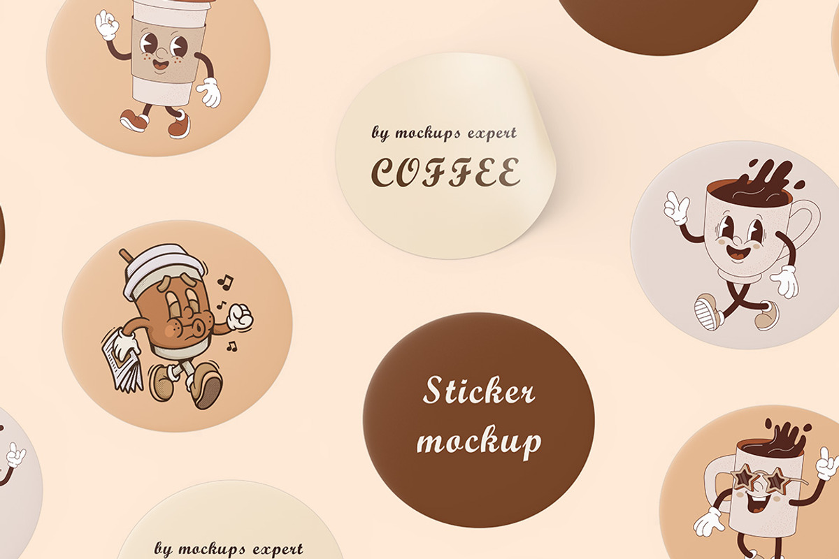 Sticker Mockups, an Advertising Mockup by Mockups Expert (Photo 6 of 6)