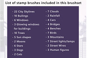 Cityscape Stamp Brushes Procreate, a Brush Add-On by aivos (Thumbnail 7 of 9)